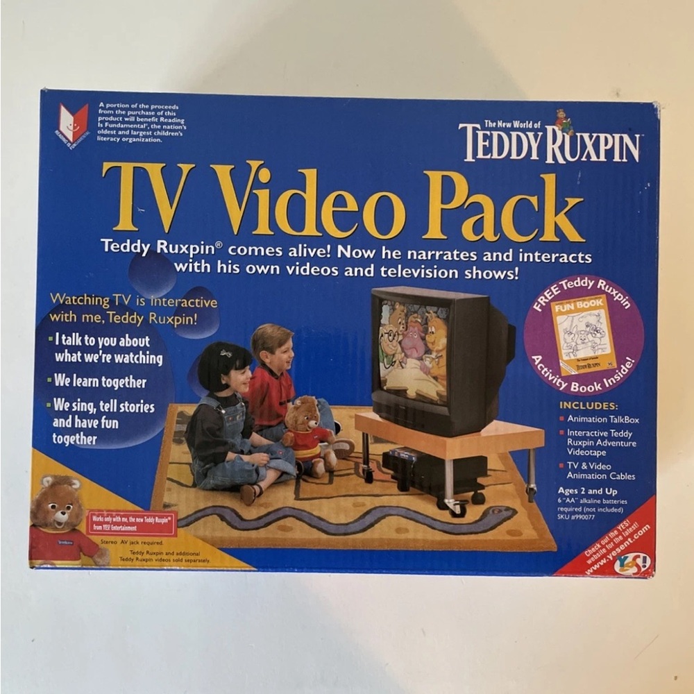 Teddy Ruxpin TV Video Pack new! Vintage!
